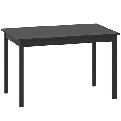 47" Farmhouse Dining Table with Pine Wood Frame - Black