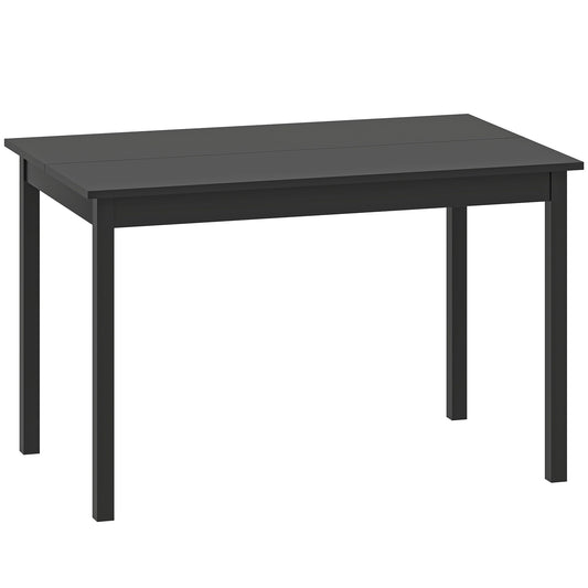 47" Farmhouse Dining Table with Pine Wood Frame - Black