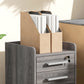 3 Drawer Vertical File Cabinet, Mobile Filing Cabinet with Lock and Wheels for A4, Letter Size, Grey
