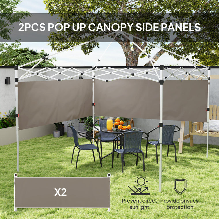 Grey Half Sidewalls Set for 10' x 10' & 10' x 20' Canopies