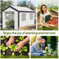 6.6' x 10' x 7' Heavy Duty Walk-In Greenhouse Vegetable Seed Growth Tent Outdoor Plant Growing Tunnel Warm House Flower Shed Backyard White
