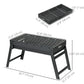 Portable Charcoal Grill with Pull-Out Charcoal Basin, Folding Tabletop Barbecue, Compact Camping BBQ, Black