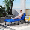 Folding Lounge Chair with 4-Level Reclining Back