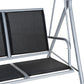 3-Seater Outdoor Swing Chair, Patio Swing, A Frame Porch Swing with Canopy, Garden Hammock Glider Bed, Light Grey
