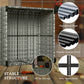 24.4" Patio Wicker Coffee Table, PE Rattan Outdoor Side Table with Tempered Glass Top, Light Grey