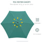 8.5FT Patio Umbrella, Round Garden Parasol with 6 Ribs, Market Sunshade Tilt Canopy w/ Crank Handle for Outdoor, Green