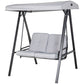 2-Seater Outdoor Porch Swing with Adjustable Canopy, Patio Swing Chair for Garden, Poolside, Backyard, Dark Blue