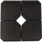 4 Pieces Umbrella Base Parasol Stand for Cantilever Umbrella Fill w/ Sand or Water Black