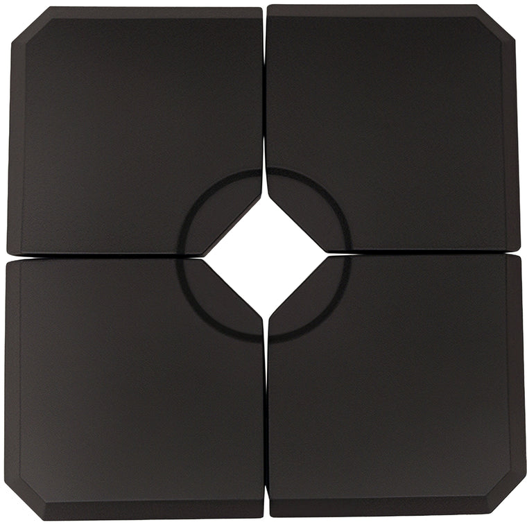 Black 4-Piece Cantilever Umbrella Base Stand, Sand or Water