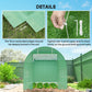 11.5' x 6.6' x 6.6' Walk-in Tunnel Greenhouse Garden Plant Seed Growing Warm House Outdoor Hot House w/ Roll Up Door, Windows, PE Cover Green