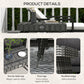 Outdoor Rattan Foldable End Table, Metal Frame Patio Wicker Table, Coffee Table Side Table for Poolside, Lawn, Garden, Mixed Grey