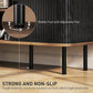 TV Stand Cabinet for TVs up to 55 Inches, TV Unit with Storage Shelves and Cabinets for Living Room, Black