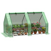 6' x 3' x 3' Portable Tunnel Greenhouse Outdoor Garden Mini with Large Zipper Doors & Water/UV PE Cover Green