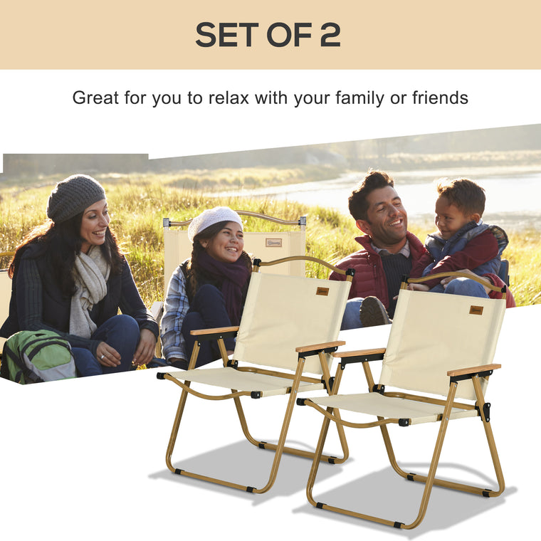 2-Piece Lightweight Folding Camping Armchair Set