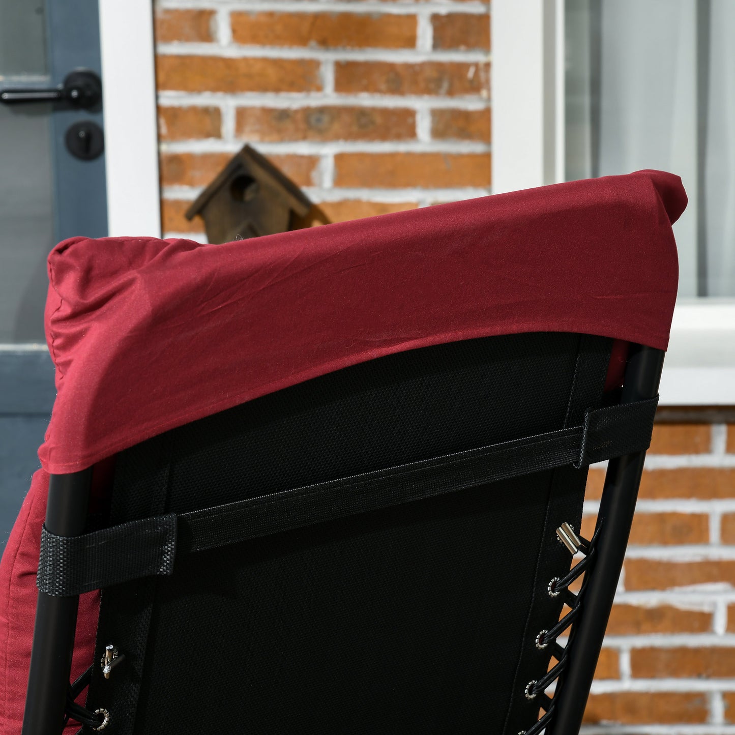Folding Garden Chairs Set of 2, Reclining Zero Gravity Chair, Sun Lounger with Cushion and Headrest, Khaki