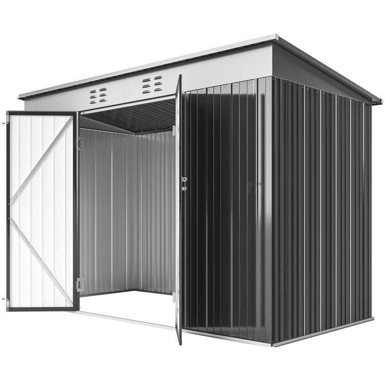 9' x 4' Garden Shed with Lockable Doors and Air Vents