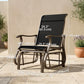 Outdoor Glider Chair, Patio Glider with Steel Frame and Mesh Fabric, Outdoor Chair for Backyard, Garden, Porch, Black