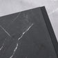 2-Tier Coffee Table with Storage Shelf, Cocktail Table with Marble Textured Table Top, for Living Room Bedroom Dorm, Black