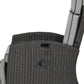 Outdoor Recliner Chair with Adjustable Backrest, Cushion, Side Tray, Black
