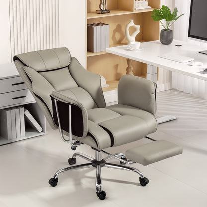 High Back Reclining Executive Chair with Footrest