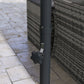 10 FT Cantilever Umbrella, Aluminum Hanging Offset Umbrella with 360°Rotation, Crank, Tilt, Cross Base, Grey