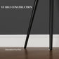 Dining Chairs Set of 2, Velvet-look Fabric Upholstered Kitchen Chairs with Backrest, Armrests and Steel Legs, Black