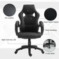 Racing Gaming Chair Office Chair Computer Desk Gamer Chair with Swivel Wheels, Padded Headrest, Tilt Function, Black