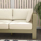 Patio Loveseat, Outdoor Seating for 2, Garden Sofa with Cushions, Wide Armrests, 54.3"x27.6"x24.6", Cream White