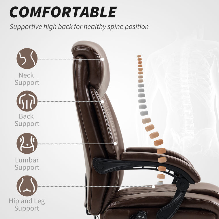 6-Point Massage Office Chair with Footrest