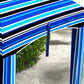 70.1" x 70.1" Blue Stripe Cabana Umbrella with Walls