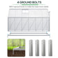 6' x 12' x 6.5' Walk-in Greenhouse, Polycarbonate Greenhouse with Adjustable Roof Vent, Base, Sliding Door, Clear