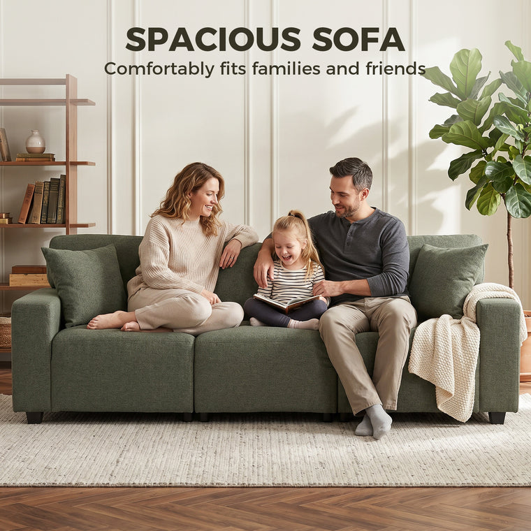 3-Seater Sofa with Storage Pockets