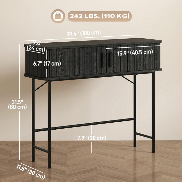 Narrow Console Table with Storage