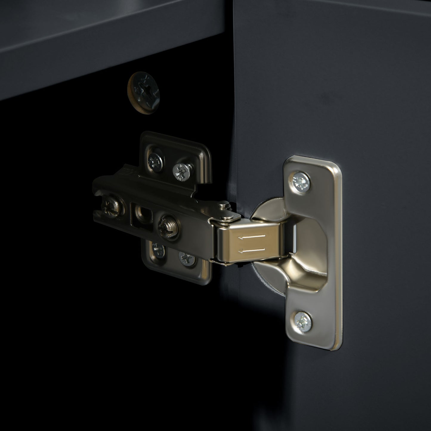 Modern Storage Cabinet Sideboard Buffet Cabinet with Gold Legs for Living Room Dining Room Hallway Black