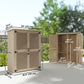 Wooden Garden Shed, Outdoor Storage Shed with Waterproof Asphalt Roof, Shelves, Natural
