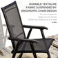 4-Piece Folding Chair Set for Relaxing on Patio Balcony Garden, Comfortable Outdoor Furniture with Armrests, Black