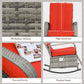 Outdoor Wicker Rocking Chair with Cushion, Patio PE Rattan Recliner Chair with Adjustable Footrest, Armrests, Red