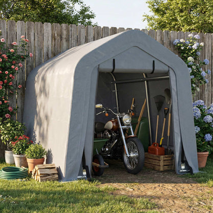 8' x 6' Carport with Sidewalls & Roll-Up Door