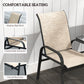 Outdoor Loveseat with Glass Table, Garden Patio Bench with Breathable Mesh Seat, High Back, Armrests, Brown