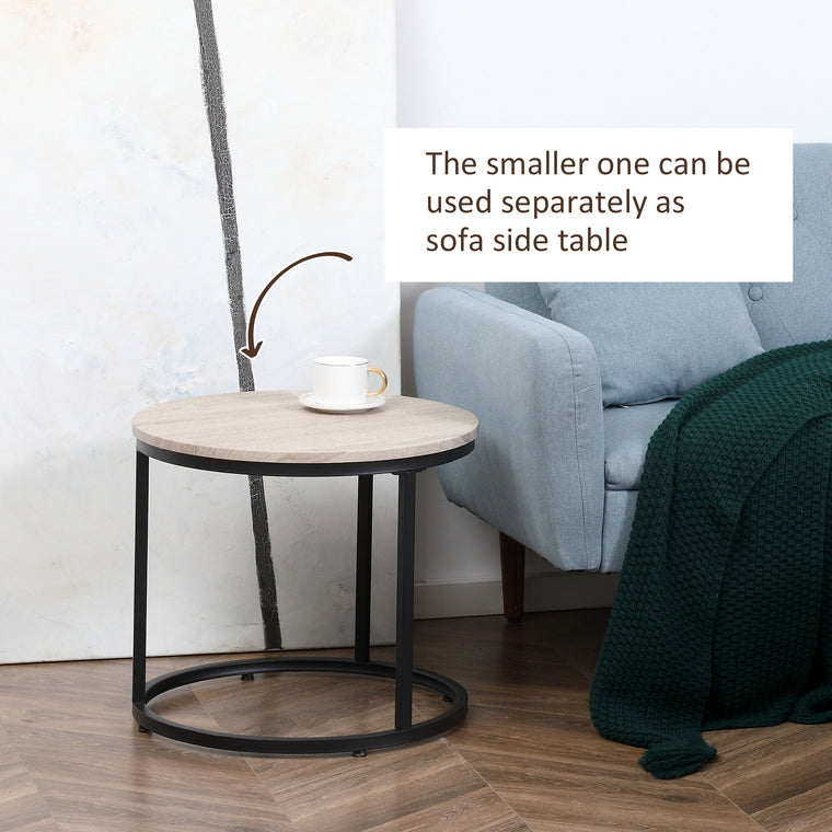 Round Nesting Coffee Tables Set of 2