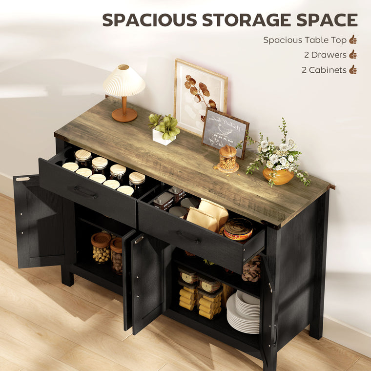 Farmhouse Sideboard Buffet Cabinet with 2 Drawers