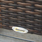 Set of 3 Wicker Nesting Tables Patio Rattan Snack End Side Tables Hand Woven All Weather Garden Outdoor Home Furniture Brown