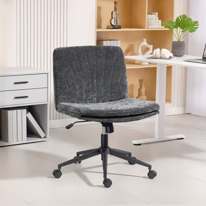 Armless Criss Cross Office Chair with Wheels