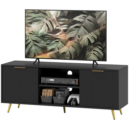 TV Stand with Storage for 55" TV - Black