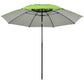 6.6ft Arched Beach Umbrella, Angle Adjustable Patio Umbrella with Steel Frame, Carry Bag, UV30+ Outdoor Umbrella, Green
