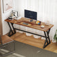 71" Computer Desk, Industrial Writing Table with X-Shaped Frame for Home Office, Rustic Brown