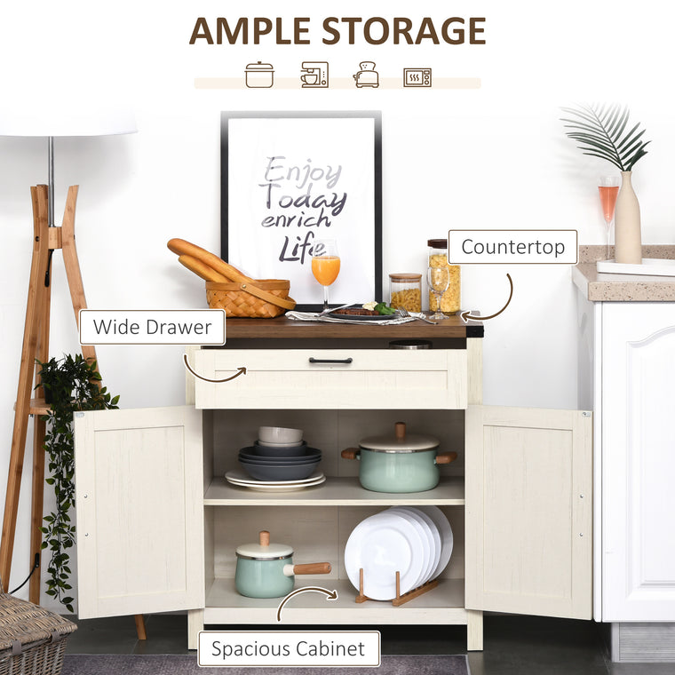 Farmhouse Sideboard Buffet with Barn Doors