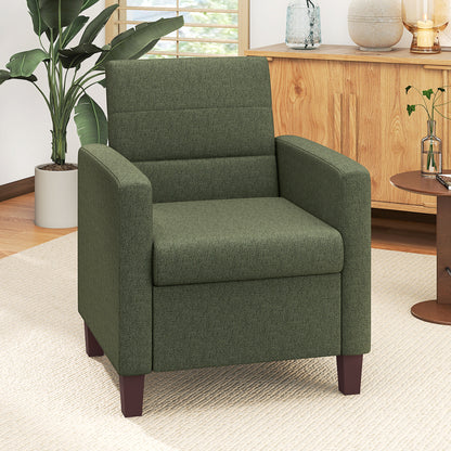 Fabric Accent Armchair with Cushion