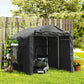 Outdoor Storage Shed, UV Resistant Bike Tent with Roll-up Zipper Door, Portable Shed for Bike, Motorcycle, Black