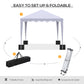 10' x 10' Pop Up Canopy Tent with Sand Bags, Instant Shelter with Adjustable Height and Carry Bag, Garden Outdoor Party Tent, White
